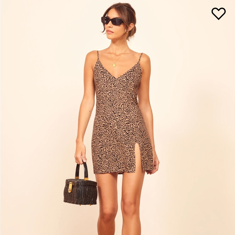 Reformation Leopard Print Mini Dress